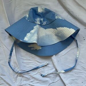 BAGGU Sky Blue and White Kids Bucket Hat